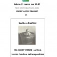 Universauser in collaborazione con i soci di Coop Lombardia propone sabato 31 marzo ore 17,30 la presentazione del libro di Gualtiero Gualtieri: "Era come vestire l'acqua"

