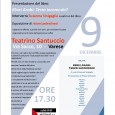 Domenica 9 dicembre alle ore 17.30 al Teatrino Santuccio di Varese, presentazione del libro di Susanna Sinigaglia con apericena letterario.