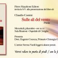 Domani, alle ore 21.00, presso la Sala Riunioni dell'Ospedale di Cittiglio si terrà la presentazione del volume di poesie di Claudio Comini.