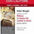 Sabato 19 gennaio, alle ore 18.00, presso la Libreria Biblos Mondadori di Gallarate, si terrà la presentazione del nuovo libro "Melissa" di Valter Binaghi,edito da Newton e Compton Editore.