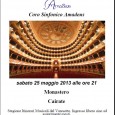 Sabato 25 maggio 2013, alle ore 21.00, presso il monastero di Cairate,  si terrà un concerto nell’ambito della Stagione Concertistica 2012/2013 “Itinerari Musicali” del Varesotto dell’Associazione Ensemble Amadeus. La Stagione Concertistica è organizzata con il […]