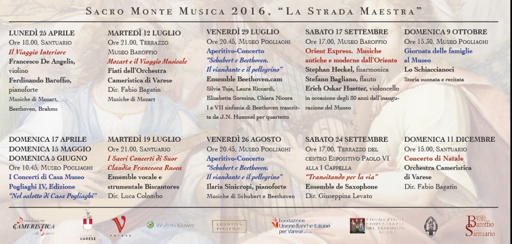 Rassegna Sacro Monte Musica 2016